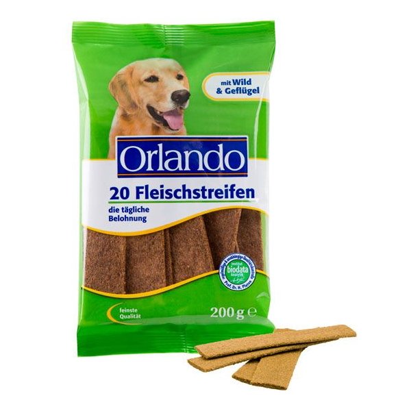 Lidl Orlando Fleischstreifen Wild & Geflügel Snacks Hund