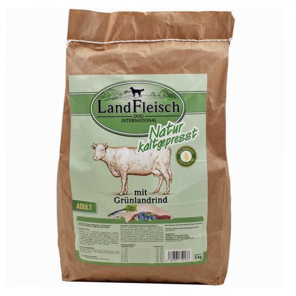 LandFleisch Natur kaltgepresst mit Grünlandrind Adult Brocken