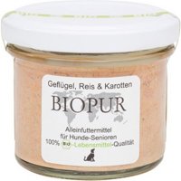 BIOPUR Senior Geflügel, Reis & Karotten im Glas