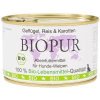 BIOPUR Welpen Geflügel, Reis, Karotten