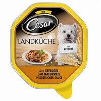 Cesar Landküche mit Geflügel & Naturreis in Sauce