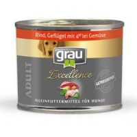 Grau Excellence ADULT Rind, Geflügel mit 4er-lei Gemüse