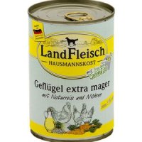 LandFleisch Hausmannskost Geflügel extra mager mit Naturreis und Möhren