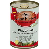LandFleisch Hausmannskost Rinderherz mit Kartoffeln, Möhren und Zucchini