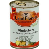 LandFleisch Hausmannskost Rinderherz mit Spirellis, Karotten und Kürbis