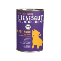 Liebesgut Biokost Junior Bio-Huhn mit Apfel und Buchweizen