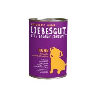 Liebesgut Naturkost Junior Hund mit Huhn, Apfel und Buchweizen