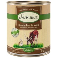 Lukullus Kaninchen & Wild mit Naturreis, Apfel und Leinöl