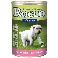 Rocco Junior Hühnerherzen, Reis & Kalzium