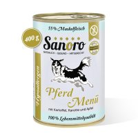 Sanoro Pferd Menü mit Kartoffeln, Karotten und Äpfeln