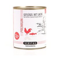 Veritas Premium Geflügel mit Lachs, Kartoffeln, Spinat, Kräuter, Beeren