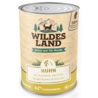 Wildes Land Huhn mit Karotten, Zucchini, Wildkräutern und Distelöl