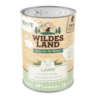 Wildes Land Puppy Lamm mit Reis, Kürbis und Wildkräutern