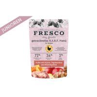 FRESCO Fertigbarf Junioren-Menü Huhn mit Kürbis, Topinambur und Blütenpollen
